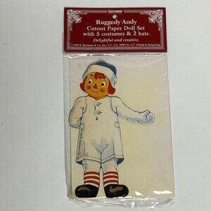 Raggedy Andy Cutout Paper Doll Set Vintage 90's